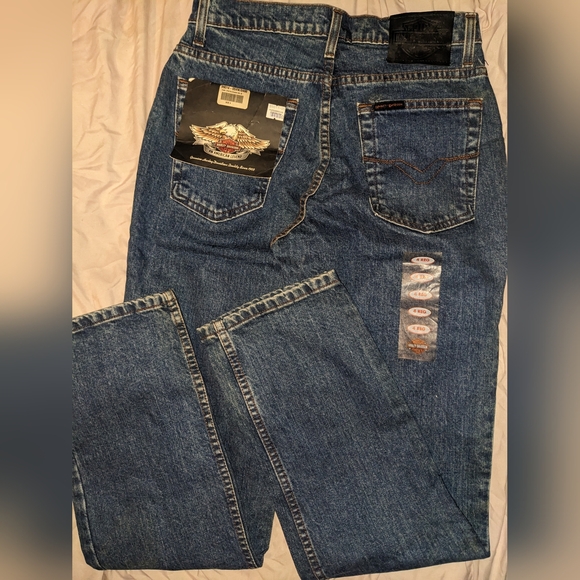 Harley-Davidson Denim - Harley-Davidson Straight-Leg Denim Blue Jeans for Women, NWT